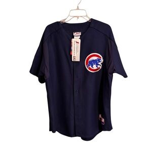Majestic Navy Official Licensed Chicago Cubs Men's Jersey size Large NWT